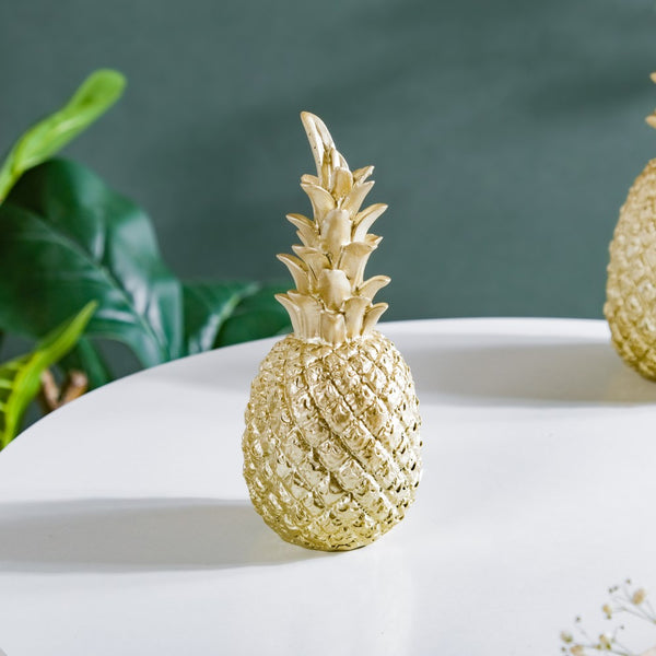 Pineapple Decor Golden Small - Showpiece | Home decor item | Room decoration item