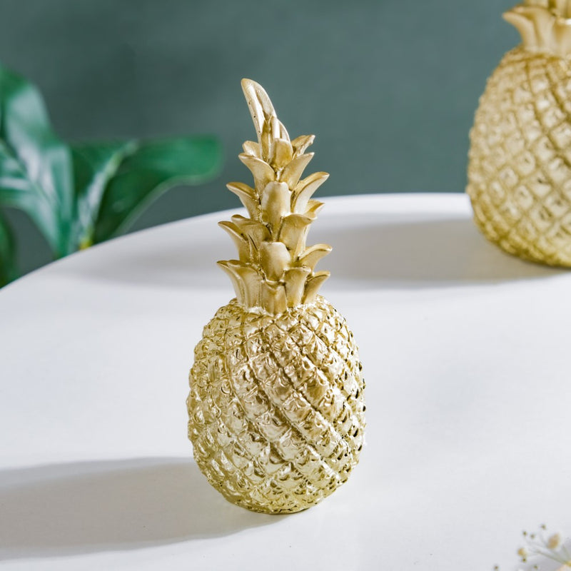 Pineapple Decor Golden Small - Showpiece | Home decor item | Room decoration item