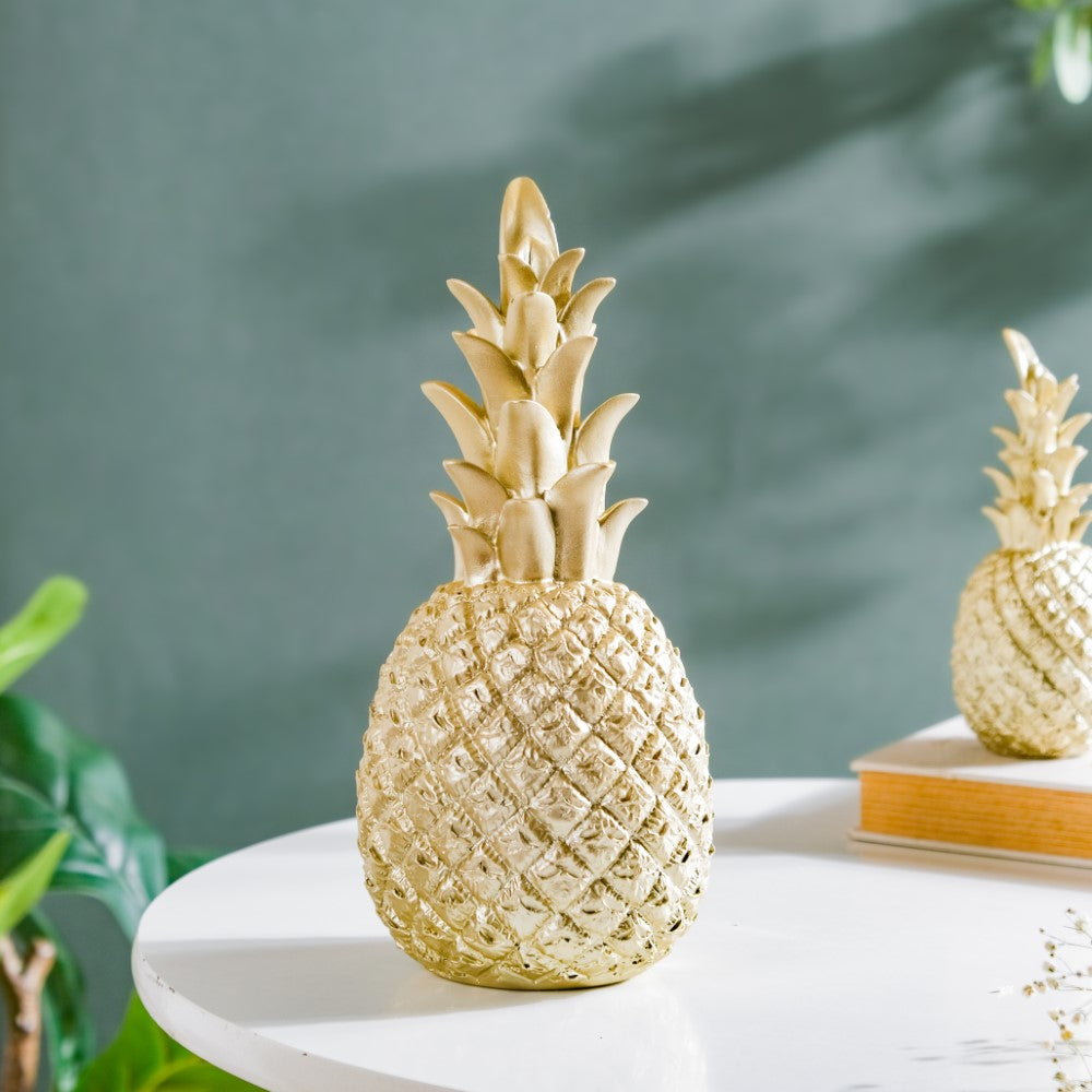 Trendy Gold Pineapple & White Marble Lunch Box