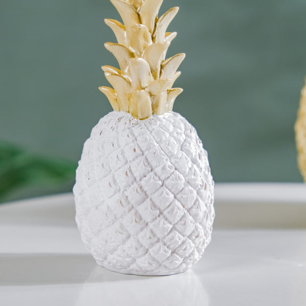 Pineapple Decor White Small - Showpiece | Home decor item | Room decoration item