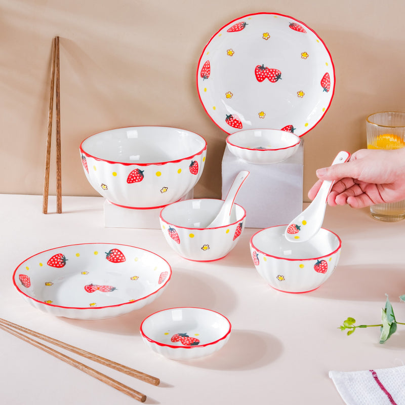 Strawberry 11 Piece Dinner Set For 2