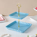 Blue Muffin Square 2-tier Cupcake Stand