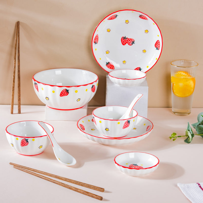 Strawberry 11 Piece Dinner Set For 2
