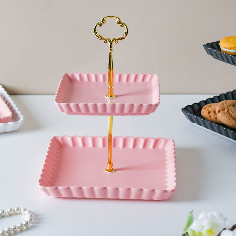 Very Berry Square 2-tier Cupcake Stand