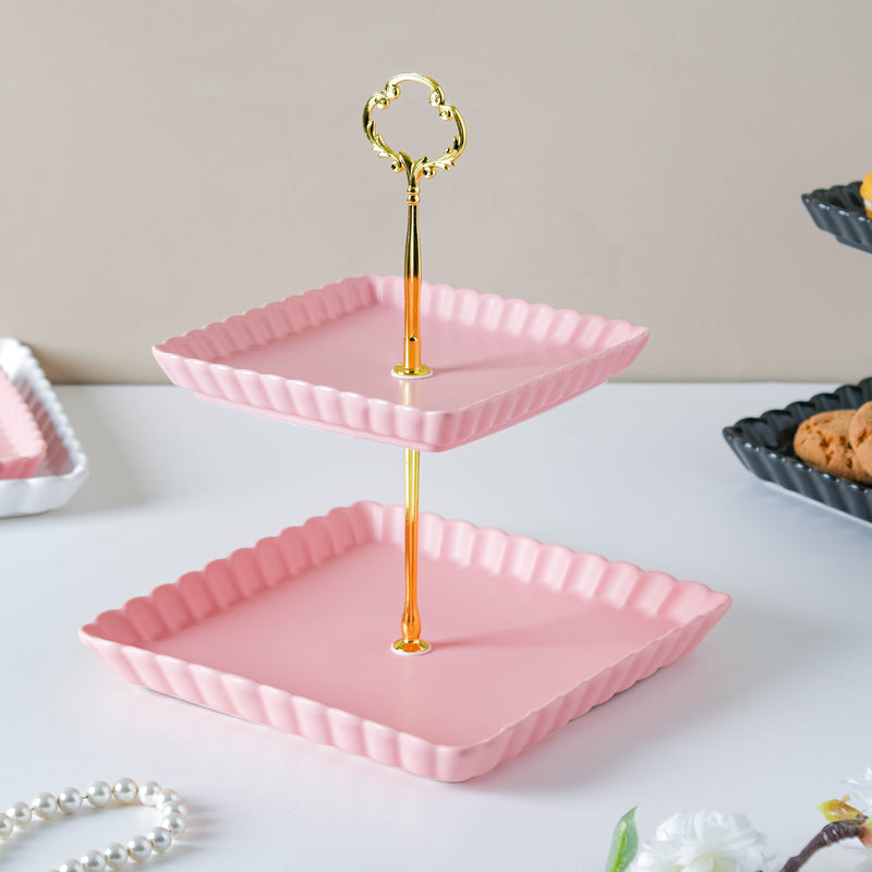 Very Berry Square 2-tier Cupcake Stand