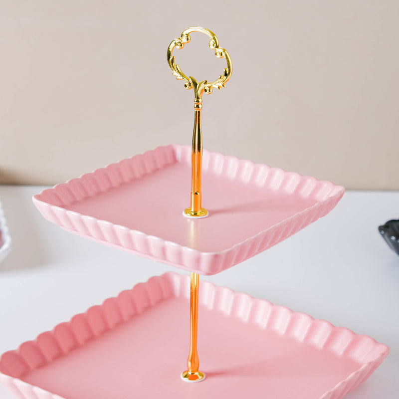 Very Berry Square 2-tier Cupcake Stand