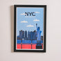 New York City Poster With Frame 13x9 Inch - Framed posters wall art for wall decoration, wall design | Room decoration items