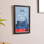 New York City Poster With Frame 13x9 Inch - Framed posters wall art for wall decoration, wall design | Room decoration items