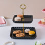 Black Berry Square 2-tier Cupcake Stand