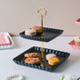 Black Berry Square 2-tier Cupcake Stand