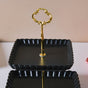 Black Berry Square 2-tier Cupcake Stand