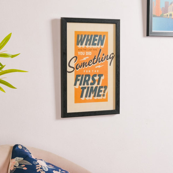 Try Something New Framed Poster 13x9 Inch - Framed posters wall art for wall decoration, wall design | Room decoration items