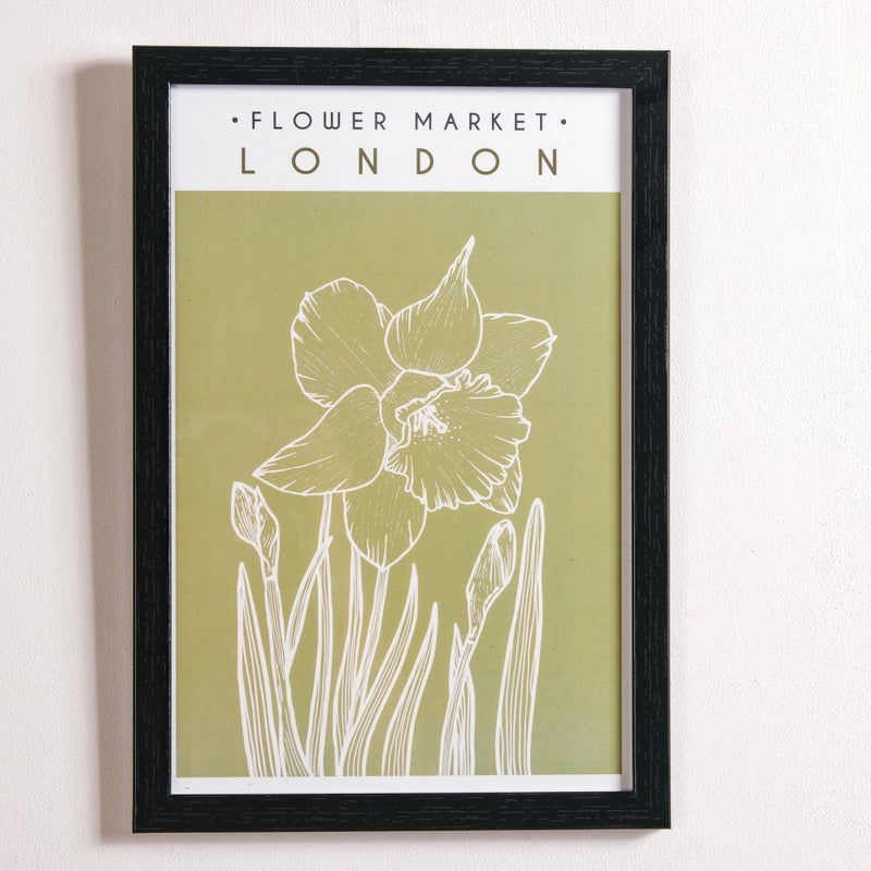 Line Art Flower Framed Poster Set Of 2 13x9 Inch - Picture frames wall art for wall decoration, wall design | Room decoration items