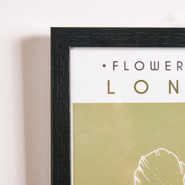 Line Art Flower Framed Poster Set Of 2 13x9 Inch