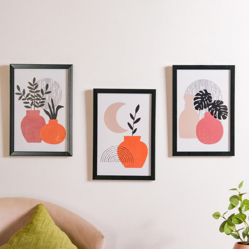 Abstract Gallery Wall Art Set Of 3 13x9 Inch - Wall art for wall decoration, wall design | Room decoration items