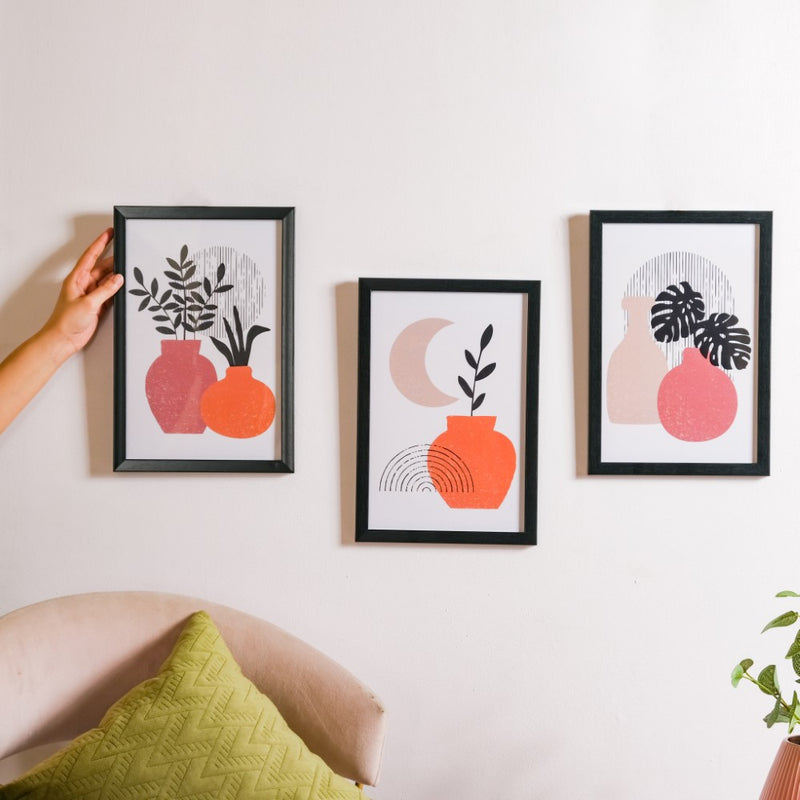 Abstract Gallery Wall Art Set Of 3 13x9 Inch - Wall art for wall decoration, wall design | Room decoration items