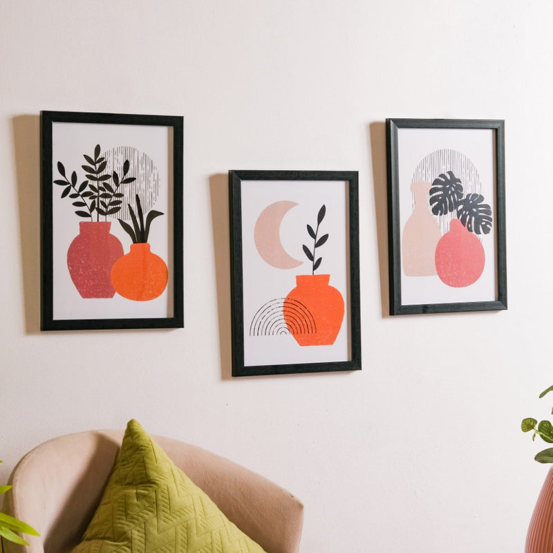 Abstract Gallery Wall Art Set Of 3 13x9 Inch - Wall art for wall decoration, wall design | Room decoration items