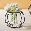 Metal and Glass Planter - Black - Plant pot and plant stands | Room decor items