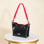 Heart Motif Handbag Black And Red