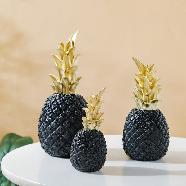 Pineapple Decor Black Large - Showpiece | Home decor item | Room decoration item
