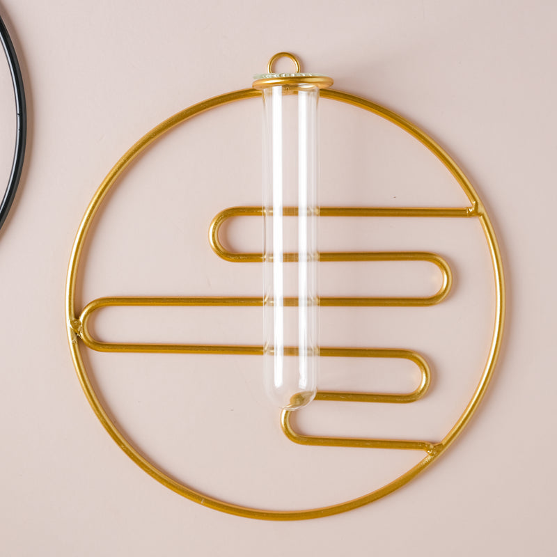 Hanging Glass Planter - Round - Flower vase for wall decoration/wall design | Living room decoration ideas