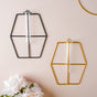 Hanging Glass Planter - Hexagon - Flower vase for wall decoration/wall design | Living room decoration ideas