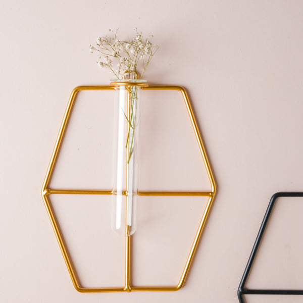 Hanging Glass Planter - Hexagon