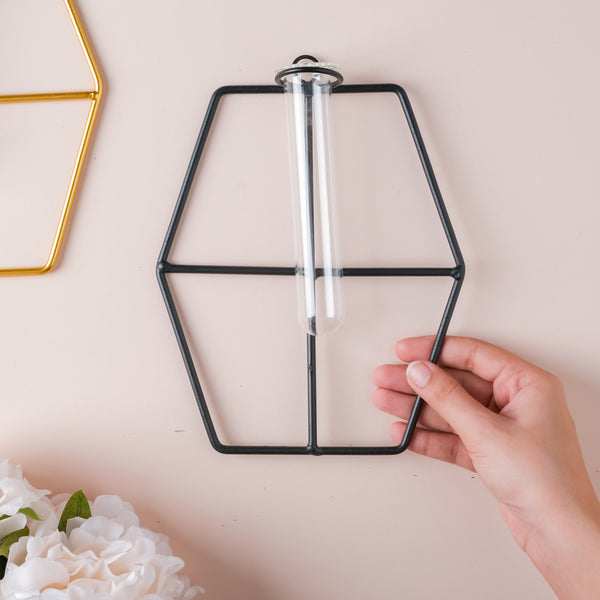 Hanging Glass Planter - Hexagon