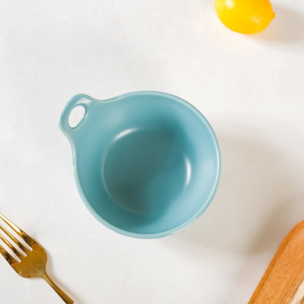 Snack Bowl With Handle Blue Set Of 2 230ml