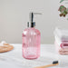 Regal Pink Glass Dispenser With Nozzle