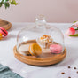 Acacia Wood Rotating Cake Stand 8 Inch