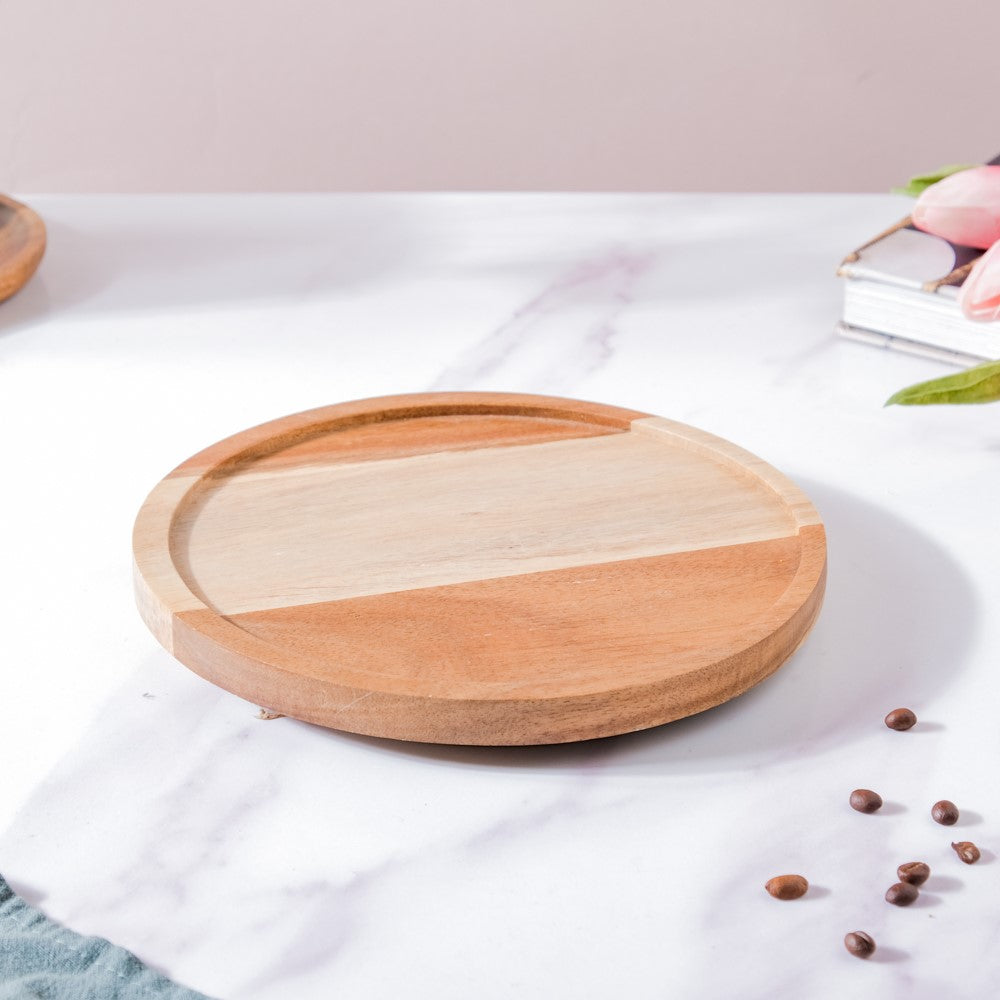 Acacia Wood Rotating Cake Stand 8 Inch