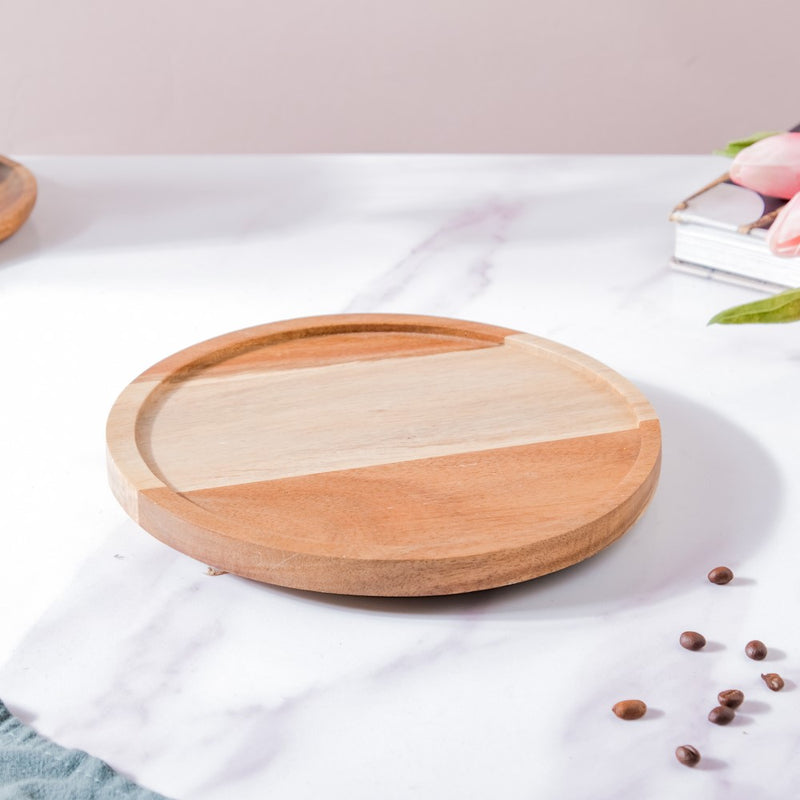 Acacia Wood Rotating Cake Stand 8 Inch