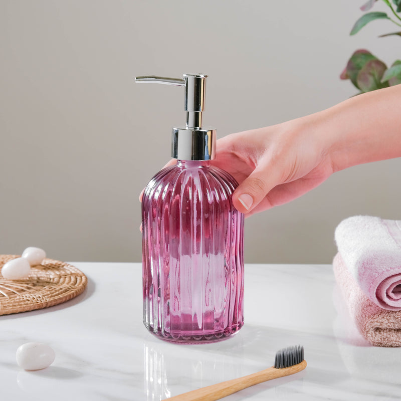 Majestic Purple Glass Dispenser With Nozzle