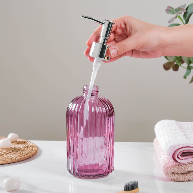 Majestic Purple Glass Dispenser With Nozzle