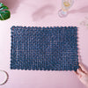 Rectangular Sabai Mat Blue