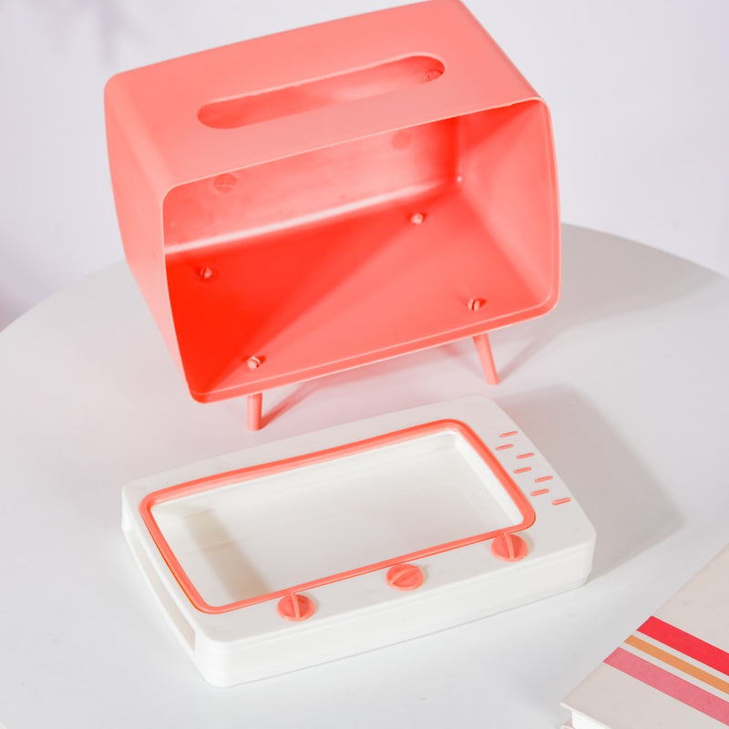 TV Tissue Box With Stand Pink - Tissue box and organizer | Home and room decor items