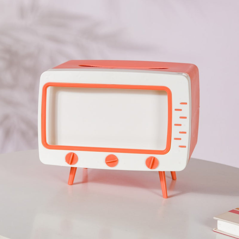 TV Tissue Box With Stand Pink - Tissue box and organizer | Home and room decor items
