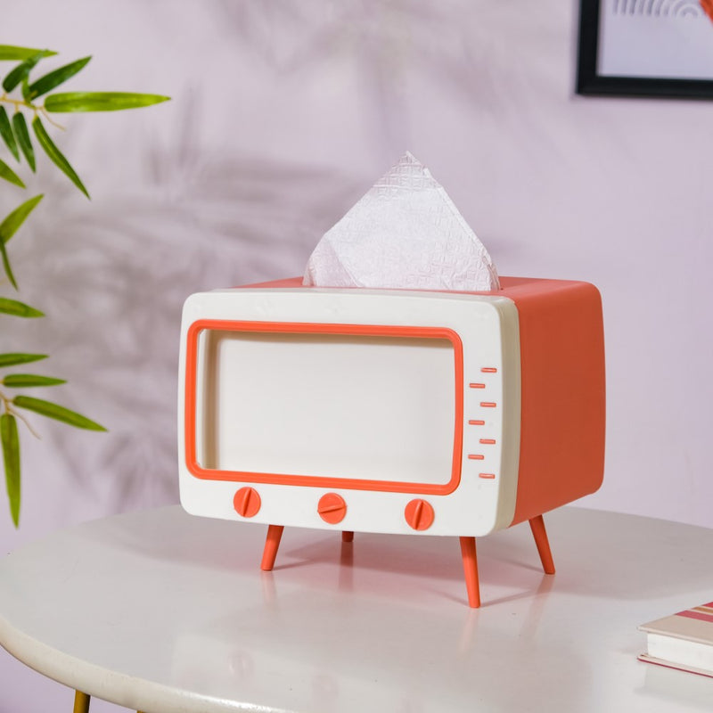 TV Tissue Box With Stand Pink - Tissue box and organizer | Home and room decor items