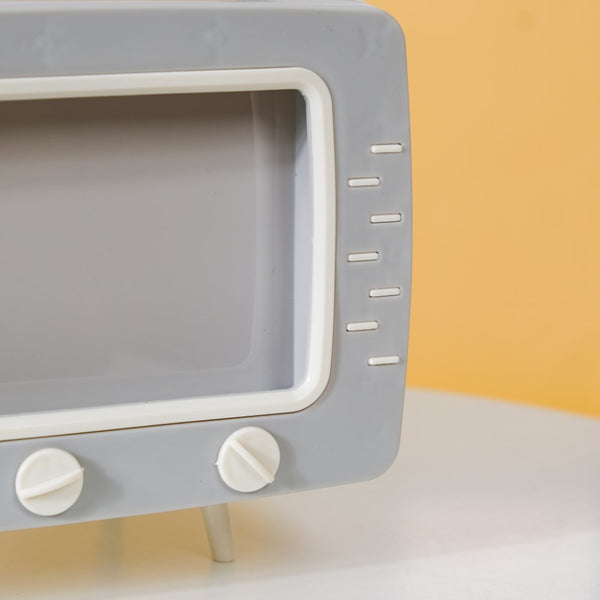 TV Tissue Box With Stand White