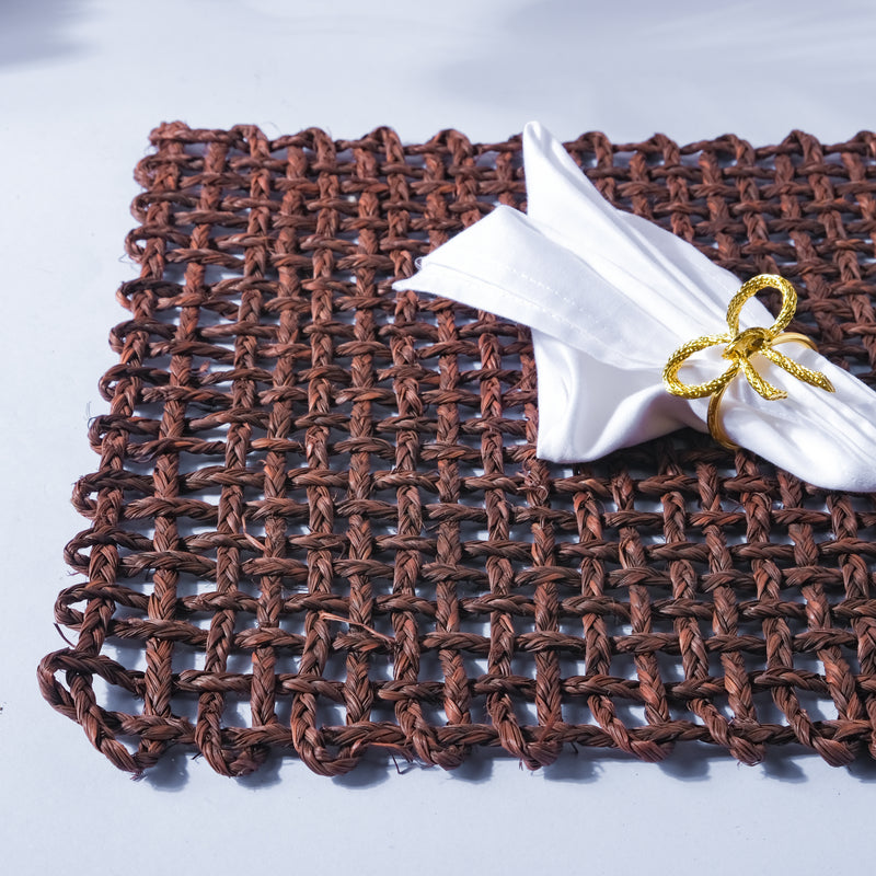 Rectangular Sabai Mat Brown