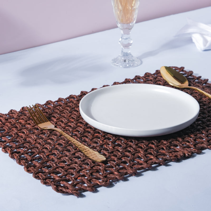 Rectangular Sabai Mat Brown