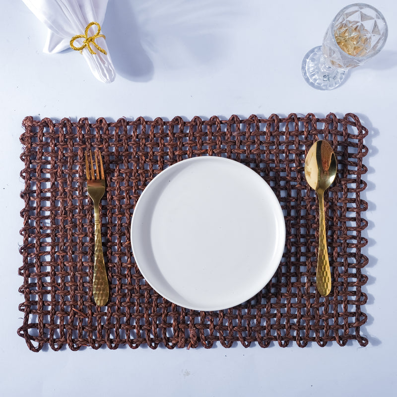 Rectangular Sabai Mat Brown