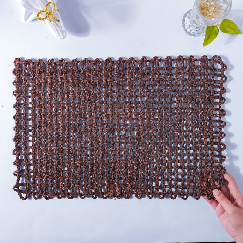 Rectangular Sabai Mat Brown