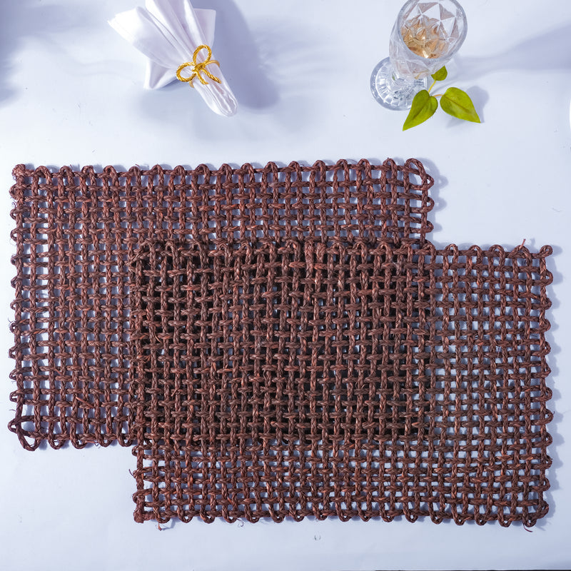 Rectangular Sabai Mat Brown