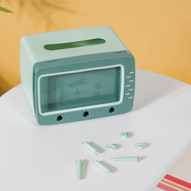 TV Tissue Box With Stand Green - Tissue box and organizer | Home and room decor items
