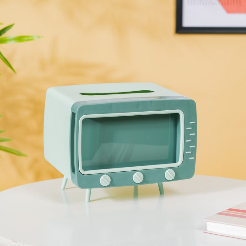 TV Tissue Box With Stand Green - Tissue box and organizer | Home and room decor items