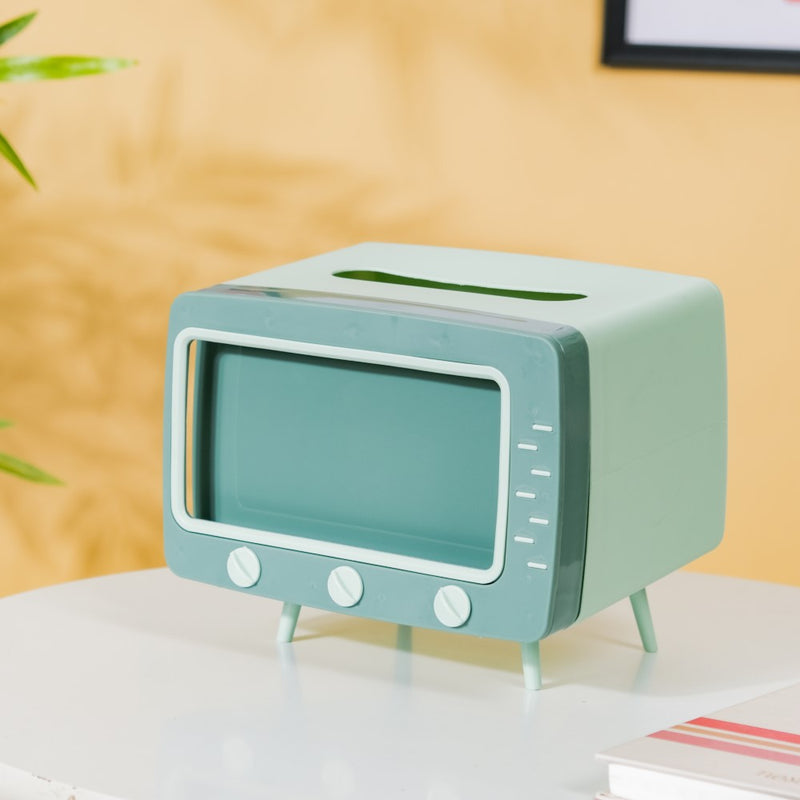 TV Tissue Box With Stand Green - Tissue box and organizer | Home and room decor items