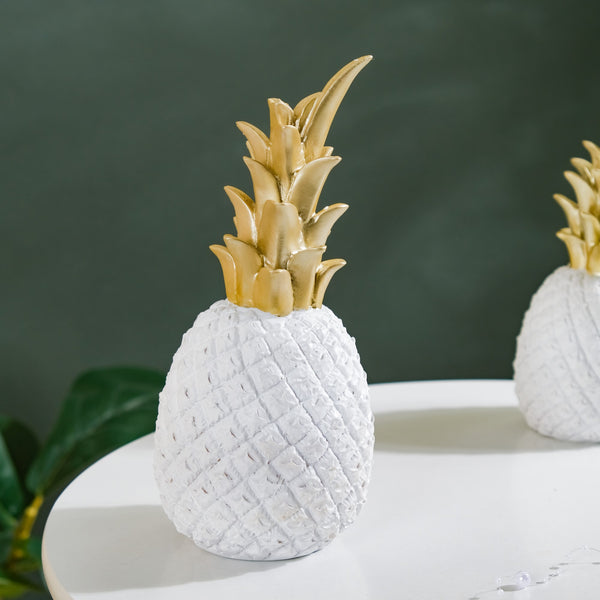Pineapple Decor White Large - Showpiece | Home decor item | Room decoration item
