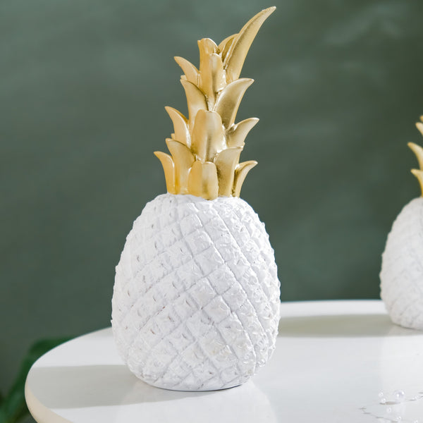 Pineapple Decor White Large - Showpiece | Home decor item | Room decoration item